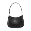 Evening Bags 2023 Genuine Leather Women's Underarm High Quality Cowskin Handbags Female Shoulder Bag Simple Fashion Casual Totes Coffee