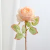 Dekorativa blommor 1 st Silk Roll Edge Rose Artificial Simulation French Romance Decoration Bedroom Wedding Home Craft