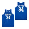 SL 23 Michael Jor Dan Laney High School College Basket Jersey White Blue Yellow Size S-XXL