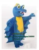 Super Soft Velvet Blue Dinosaur Mascot Costume Role Play Neutral Cartoon Suit Adult Size Holiday 200