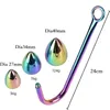 Anal Toys Stainless Steel Anal hook Beads Head Metal Rainbow Small Medium Large 3 balls Set Butt Plug Hook Insert Sex Toy For Man 230810