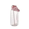 Water Bottles 2L Sports Straw Bottle With Stickers Portable Large Capacity Fitness Bike Cup Sport