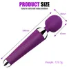 Vibratorer kraftfulla klitoris USB Ladda Magic Wand AV Vibrator Massager Sexuell välbefinnande Erotiska sexleksaker för kvinnor Vuxen Produkt 230811