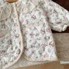 Джакеки детская осенняя зимняя одежда мальчик детские цветочные печати рючковые пальто детская девочка кардиган