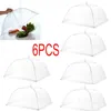Dinnerware Sets 6 Pcs Anti- Mosquito Cover -Up Mesh Tent Foldable Umbrella Kitchen Table