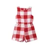 Familjmatchande kläder Mother Daughter Family Matchande kläder Kläder Plaid Förälder-Child Dress Baby Girls Mom Romper Fashion Summer Women Kids Come