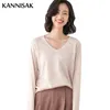 Kvinnors tröjor Spring Autumn Sweater Solid Knitwear Korean Loose Female Basic Casual Hoppers Stretch Pullover Sky Blue Pink 230811