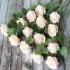 Decorative Flowers 11.81in Rose Simulation Flower Wedding Decoration Fake Plant Flannel Single Valentine's Day Gift Home Multicolor