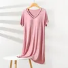 Women's Sleepwear Summer Modal Nightdress Nightgown With Chest Pad Lingerie Seamless Cup Camisole Homewear Casual Home Clothes
