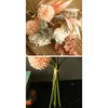 Dekorativa blommor Maskros pion Hybrid Flower Bouquet Artificial Fake Autumn For Wall Home Decor Christmas Wedding Decoration