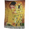 Sarven Luxury Women Женские зимние бренд -дизайнер Klimtvan Gogh масляная живопись кашемирные шарф шарфы Folarard Bandana wraps scarfs