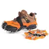 Protezione da roccia 19 denti in acciaio inossidabile Scarpe di neve per le neve Cramponi Crampicatura Scarica Snow Climbing Shoe Gricks Cramponi per camminata invernale all'aperto HKD230810