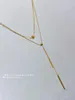 Chains Lerca Multilayer 18K Real Gold Necklace For Women Fashion Solid Geometric Chain Collar Fine Jewelry Gift