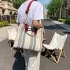 Вечерние сумки 2023 Canvas Stripe Tote Bag Vintage Ploudse Crossbody Большой маленький размер универсальные женские сумочки.