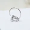 Fashionable New European and American Hot Selling S925 Sterling Silver Versatile niche High end Design Feeling Open Ring Female