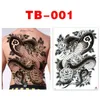 Tatuaggi temporanei Full Back Great Toomary Tattoo adesivo da uomo Lion King Snake Dragon Ganesha Tiger Body Woman Waterhoproof Fake Tattoo Art 230811