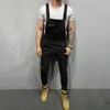 Men's Jeans High Waist Multi-pocket Loose Denim Straight Pants Overalls Stylish Suspender Cowboys Trousers Outerdoor Cargo