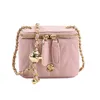 Дизайнерские сумки PU Square Bag Camellia Box Mini маленькая сумка цепь кросс -кубик.