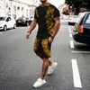 Men's Tracksuits Luxury 3D Printing Hawaii Men Sets Tshirt Shorts Summer 2 Piece Outfits Tracksuit Oversized Clothes Streetswear