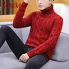 Men's Sweaters White Turtleneck Men Clothes Winter Sweater Men Coats Solid Striped Pullover Mens Turtleneck M-2XL Arrivals 230811