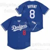 8 24 Bryant KB Black Mamba Dodgers Baseball Jersey All Stitched Name Numberブラックパープルイエローホワイトブルー