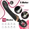 Vibrators krachtige dildos vibrator dubbele motor siliconen groot formaat toverstok gspot massager sex speelgoed voor paar clitoris stimulator voor volwassenen 230811