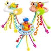 Pull Toys 4-in-1 Rozwój dentystycznych czujników Montessori Toys Baby Toys 1-3 lata silikonowej frisbee edukacja lina