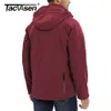メンズジャケットTacvasen Windproof Winter Fleece Lining Hooded Jacket Waterproof SoftShell Coat Hiking Work Tactical Outwear 230810