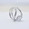 2023 alla moda europea e americana Vendita calda S925 Sterling Silver Irregular Texture Retro Cool Sense Design Open Ring