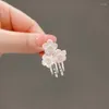 Hair Clips 2023 Fashion Pink Cherry Blossom Alloy Small Grab Clip For Women Cute Accessories Jewelry