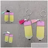 Cartoon Accessoires Creative Teachers Day Keychain Fashion Acrylstift Dangle Charms Key Ring Personalisieren Sie kleine Quastenschlüsselring Fe DHECF