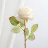 Dekorativa blommor 1 st Silk Roll Edge Rose Artificial Simulation French Romance Decoration Bedroom Wedding Home Craft