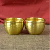 Bowls Pure Copper Bowl Decor Chinese Fortune Basin Treasure Money Decoration Tablescape