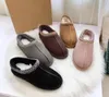 Tasman Slippers Chestnut Fur Slides Disquete Sheepskin Classic Mules Women Ultra Mini Tazz Platform Boot Slip-on Shoes Suede Black Pink Reindeer With Box Size 4-12