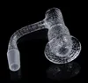 New Cone shaped glass bong accessories 2.4mm Thinkness Full Weld Sandblasted Beveled Edge quartz banger 10mm 14mm 45 Degree 90 Degree male joint quartz bangers For Rig