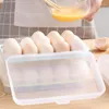Storage Bottles Plastic Egg Box 15 Grids Stackable Containers Carrier Dispenser For Refrigerator Holder Tray Kitchen