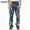 Men's Jeans GTDOM High Street Independent Hand painted Heavy Industry Fashion Graffiti Flower Mustard Pants Couple 230810