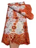 KY-6034 Haft haftowy koronkowy materiał z cekinami 5 metrów Najnowszy szycie Tiul Nigerian Style 2023 Wysokiej jakości kobiety urodzinowe Afrykańskie w sprzedaży jesień