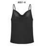 Women's Tanks Cropped Feminino Solid Color Sling Vest Bottoming Simulation Silk Chiffon Shirt Top Female Summer Sexy & Club Halter Women