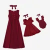 Familjmatchande kläder Mother Children Matching Family Vestido Summer Mother and Dress Christmas Mommy and Me Clothes Outfits