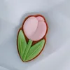 Bakning formar 3D Flower Cookie präglad Cutter Mold Tulip Happy Mother Day Fondant Biscuit Cake Decorating Kitchen Tools