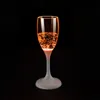 LED Luminous Champagne Cup Automatic Flashing Acrylic Goblet Light Up Mugs Wine Beer Whisky Drink Cups for Party Kitchen Christmas Decor