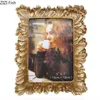 Frames Nordic Vintage Home P Famille Portrait Nightand Golden Palm Leaf Border Resin Picture multiple Options de taille 230810