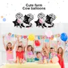 Other Event Party Supplies 10pcs Easy To Use Black Star Farm Theme Happy Cute Funny Durable Party Decorations Foil Balloons Cartoon Animals Inflatable Kids 230810