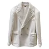 Giacche da donna autunno e inverno 2023 Versione coreana Temperamento bianco Lady Lady Little Fragrace Blazer Woven Tweed Women Women