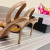 Luxurys designers klänning skon kedja av kärlek utsmyckade höga klackar elastiska slingback rem aftonklänning lady promenad pumpar skor toffel 10.5 spole kvinnor 35-41