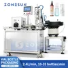 ZONESUN Automatic Bottle Filling and Capping Machine Essential Oil Sprayer Mist Peristaltic Pump Feeder Liquid Packing ZS-AFC15