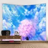 Tapisserier Anpassningsbara fantasilandskap Tapestry Forest Print Wall Hanging Kawaii Eesthetics Room Big Beach Handel Yoga Mat