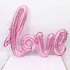 Décoration grandes Ligatures or Rose lettre d'amour ballon anniversaire saint valentin ballons de mariage anniversaire décoration fournitures ballon