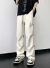 Mens Pants Streetwear Baggy Parachute Designer Casual Wide Leg FullLength Sapled Trousers Man Fashion Ice Silk 230810